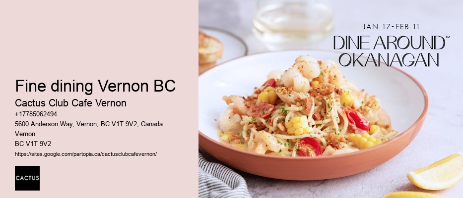 Relaxed dining venues Vernon