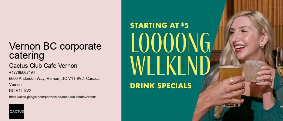 Vernon BC lunch menu