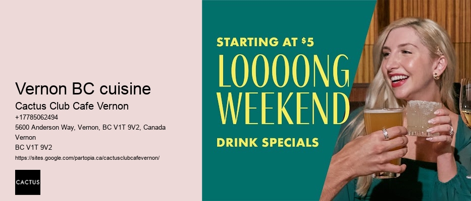 Where to enjoy happy hour with a view in Vernon