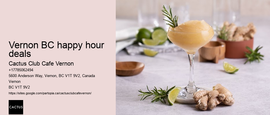 Vernon BC happy hour deals