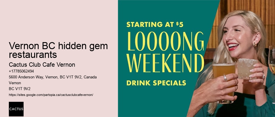 Vernon BC romantic restaurants