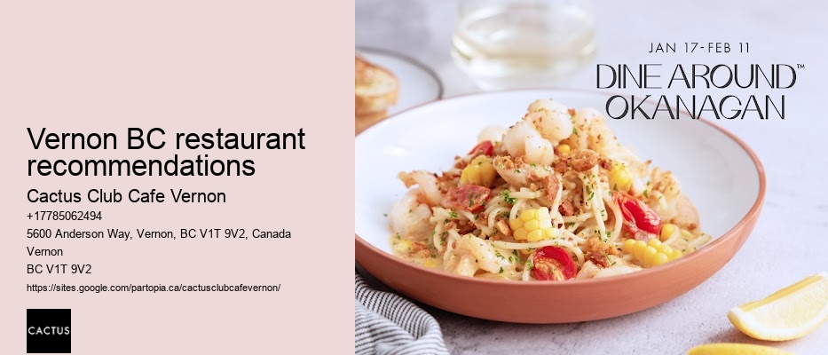 Vernon BC culinary journey