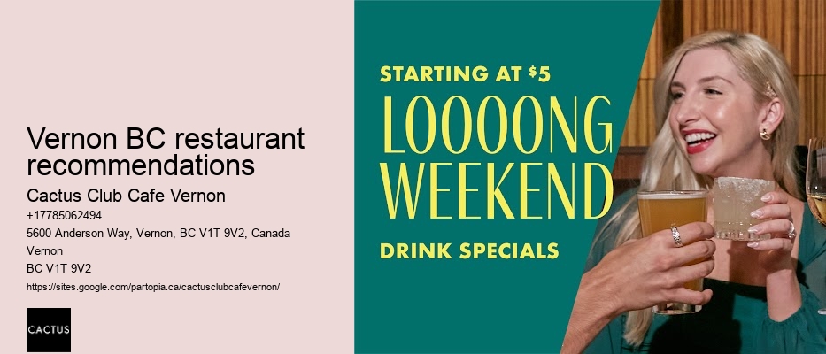 Vernon BC graduation party venues