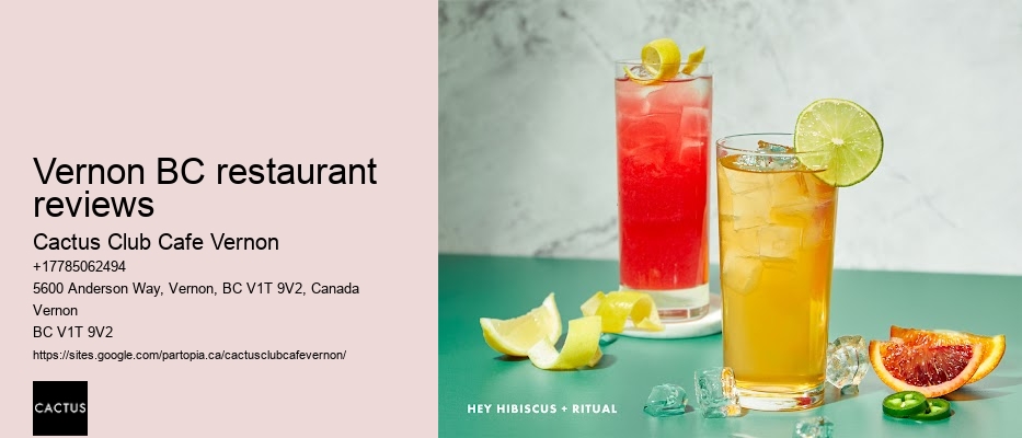 Best places to eat dinner in Vernon BC