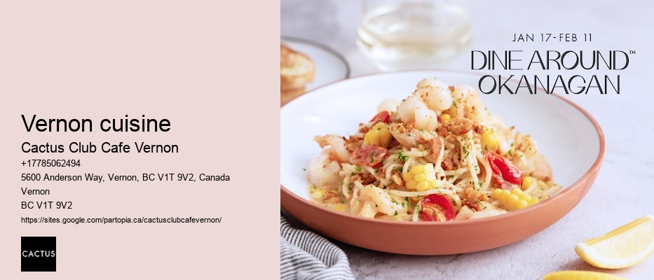 Fine dining experiences Vernon BC