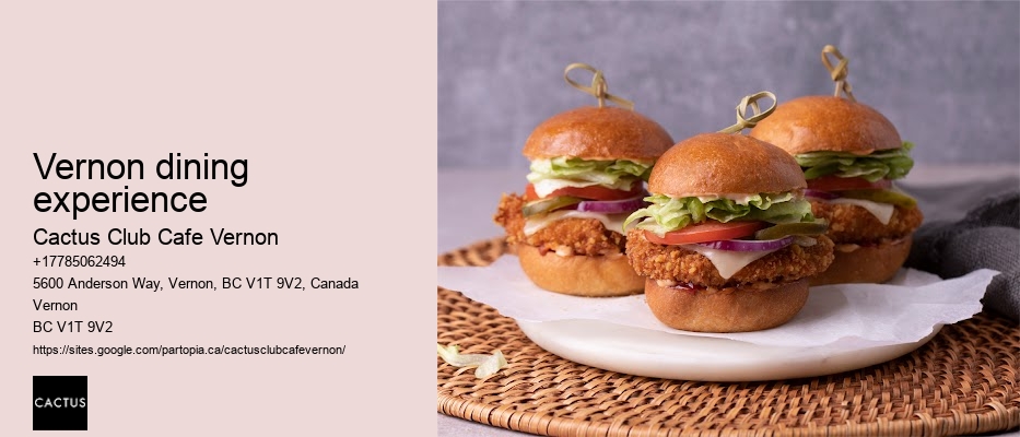 Vernon BC fine dining specials