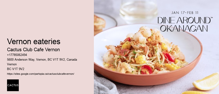 Vernon BC restaurant guide for tourists
