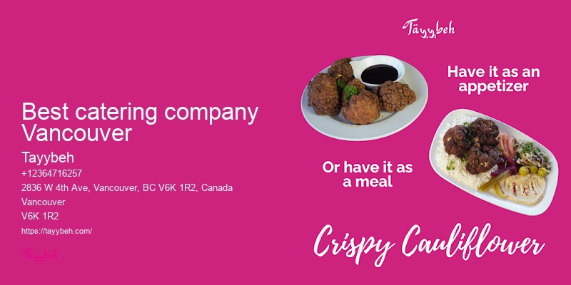 Syrian Catering for Events Vancouver