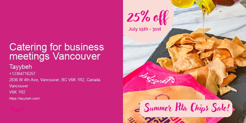 Vancouver catering company specials