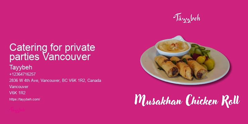 Syrian Food for Events Vancouver