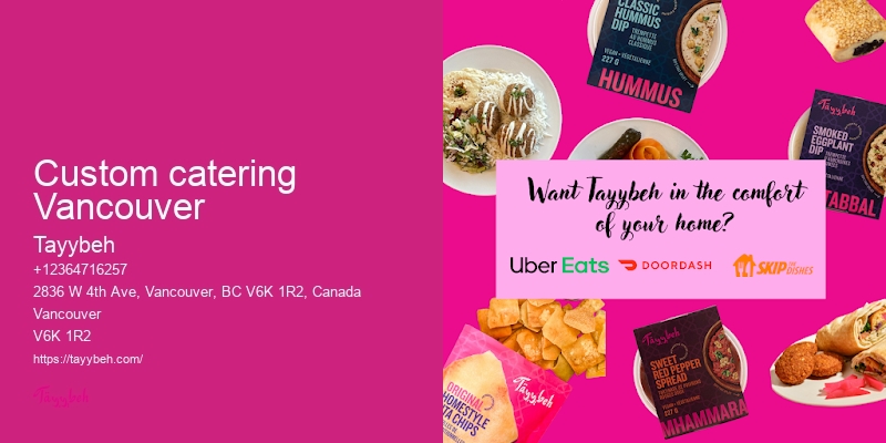 Vancouver catering menu ideas