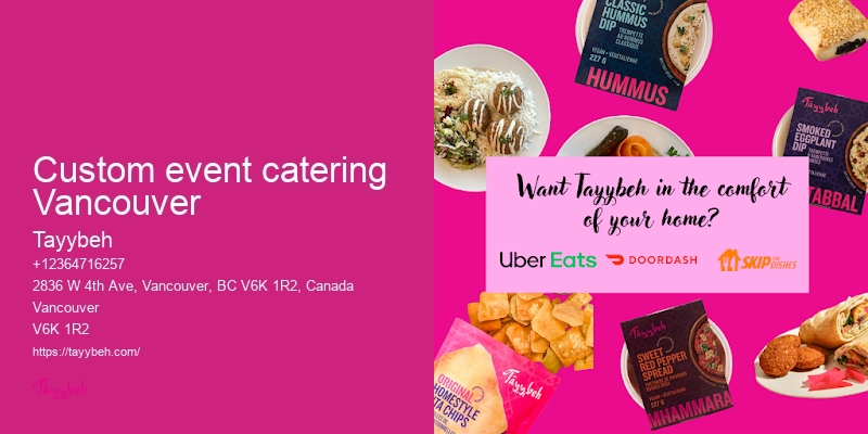Custom Catering for Events Vancouver