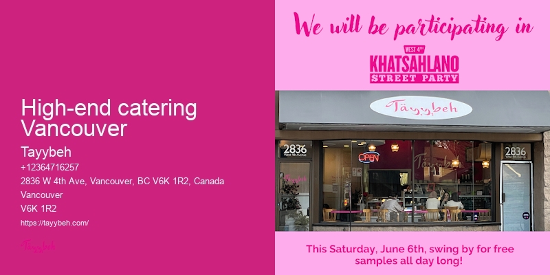 Syrian Caterers Near Me Vancouver