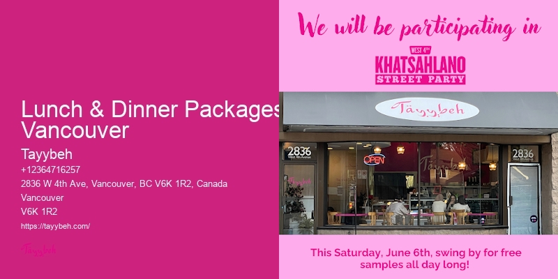 Catering menu ideas Vancouver