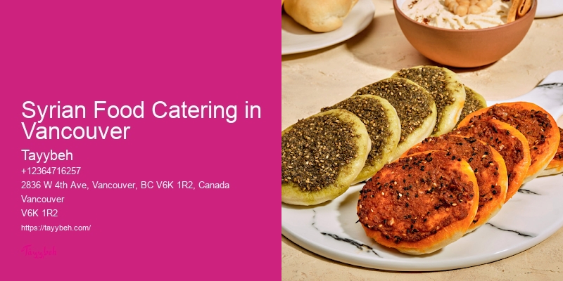 Syrian Cuisine for Special Events Vancouver