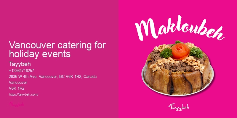 Healthy Middle Eastern Catering Vancouver