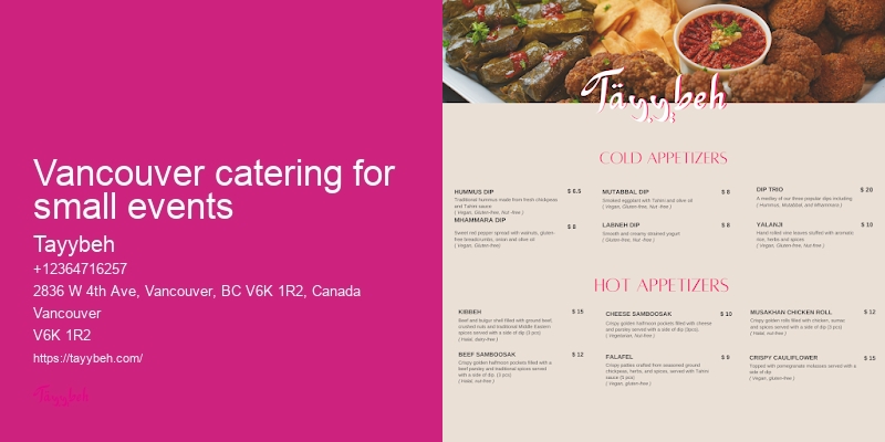 Syrian Dinner Packages Vancouver
