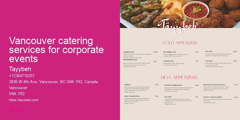 Syrian Catering Vancouver BC