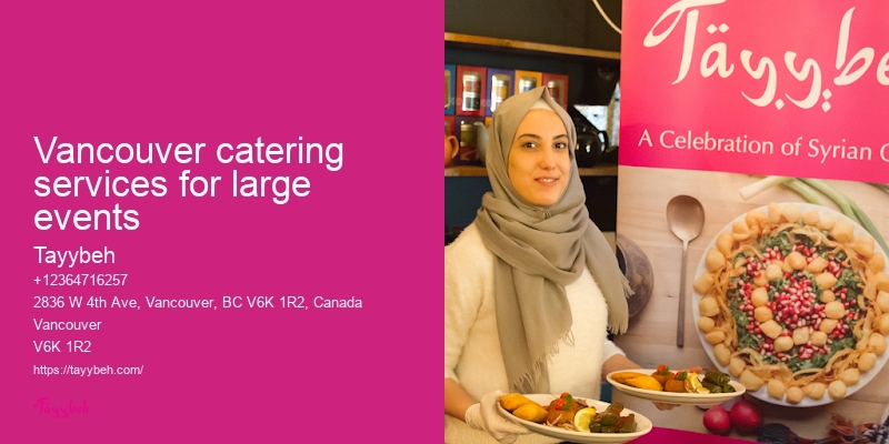 Syrian Cuisine for Special Events Vancouver