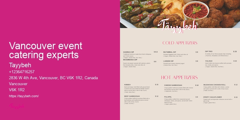Vancouver fine dining catering
