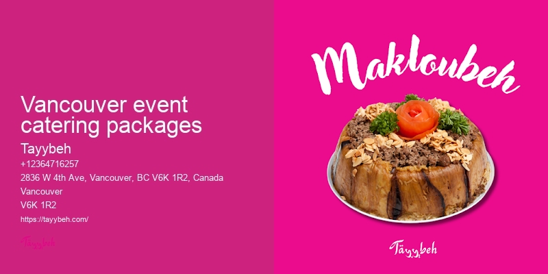 Affordable Syrian Catering Vancouver