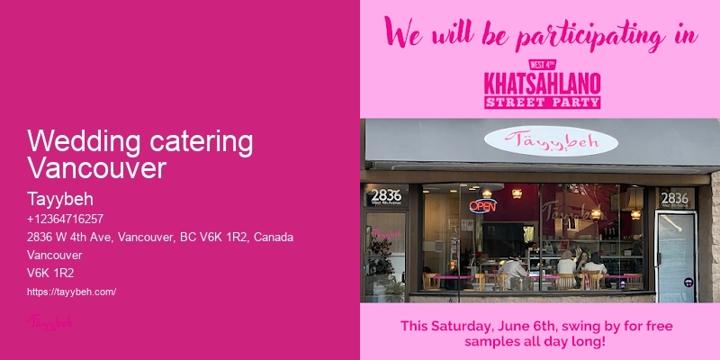 Vancouver catering for receptions and parties
